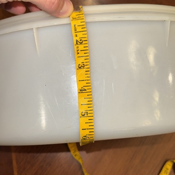 VTG Clear Tupperware Oval Food Storage (Ham) Container Bowl with Lid - Picture 14 of 14